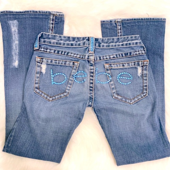 Bebe Denim Jean Like New Excellent Condition - Picture 12 of 13